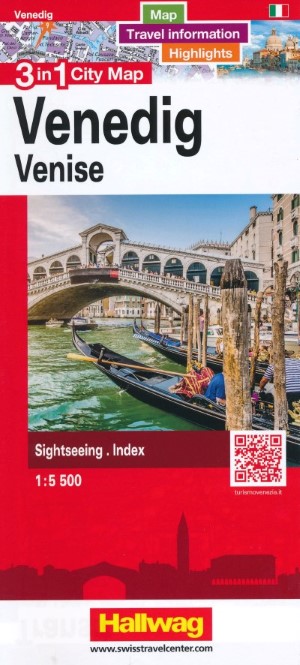 Stadsplattegrond 3 in 1 city map Venetië – Venezia | Hallwag