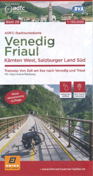 Fietskaart 29 ADFC Radtourenkarte Venedig – Friaul | BVA