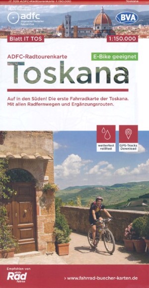 Fietskaart ITTOS ADFC Regionalkarte Toskana – Toscane | BVA