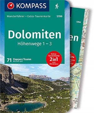 Wandelgids 5780 Wanderführer Dolomiten Höhenweg 1 – 3 | Kompass