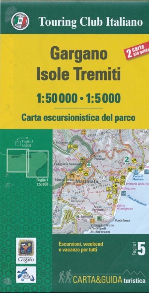 Wandelkaart 5 Carta-guida Gargano – Isole Tremiti | Touring Club Italiano