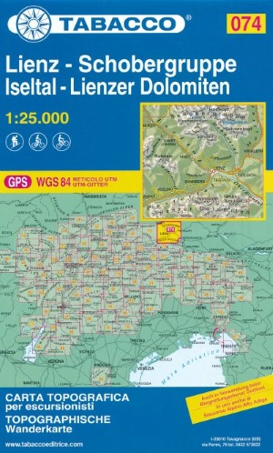 Wandelkaart 074 Lienz – Schobergruppe- Iseltal – Lienzer Dolomiten | Tabacco Editrice