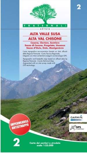Wandelkaart 02 Alta Valle Susa – Alta Val Chisone | Fraternali Editore