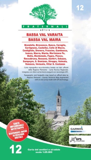 Wandelkaart 12 Bassa Val Varaita – Bassa Val Maira | Fraternali Editore