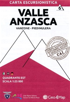 Wandelkaart – Topografische kaart 6 Valle Anzasca | Geo4Map