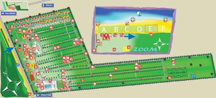 plattegrond Camping Village Paestum