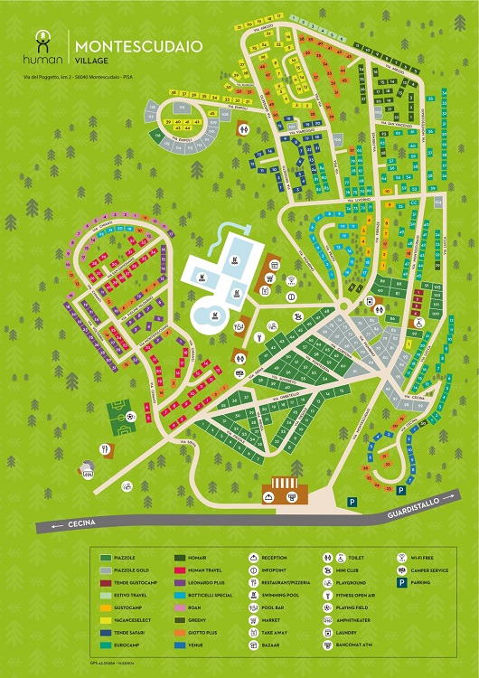 Montescudaio Village plattegrond