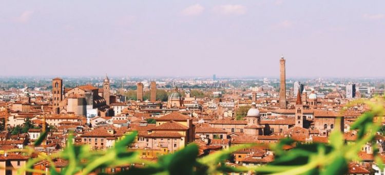 Uitzicht over Bologna